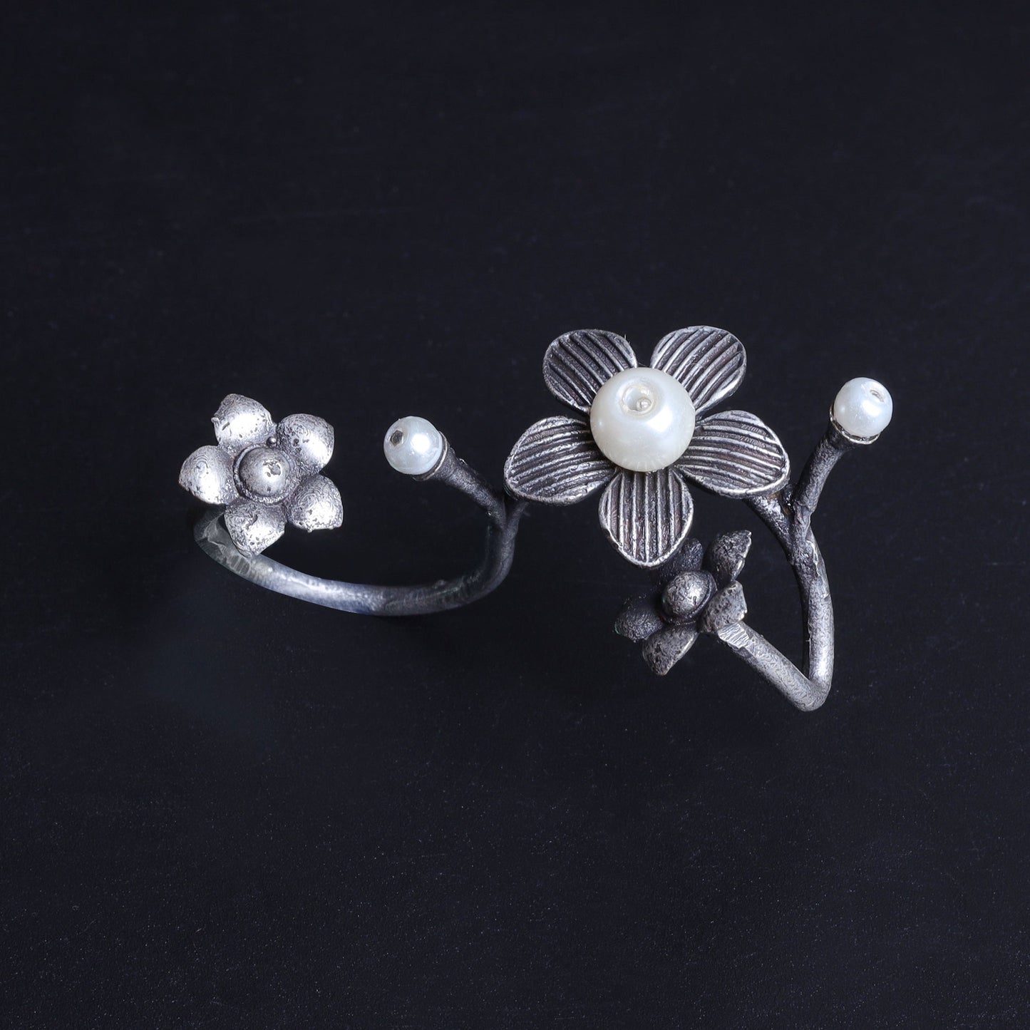 Ira- Silver oxidised ring