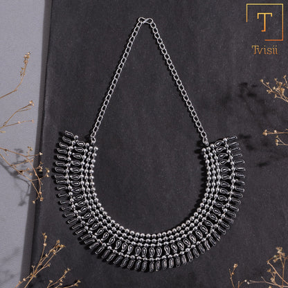 Rajmohini- Brass Oxidised Necklace