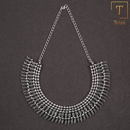 Rajmohini- Brass Oxidised Necklace