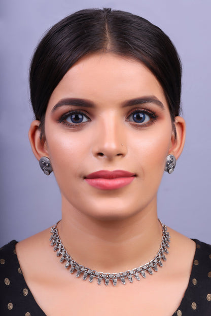 Vishakha- Oxidised Necklace