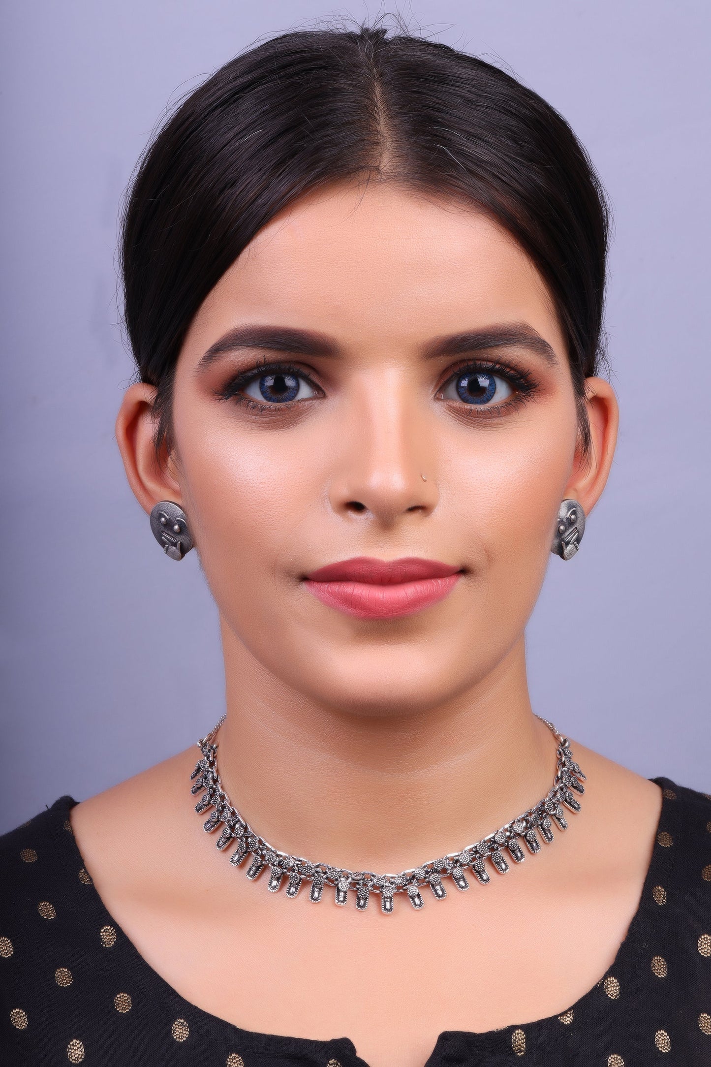Manjula- Oxidised Necklace