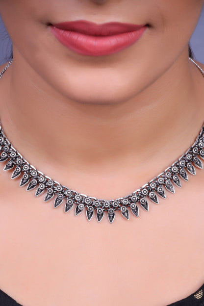 Rajhar- Oxidised Necklace