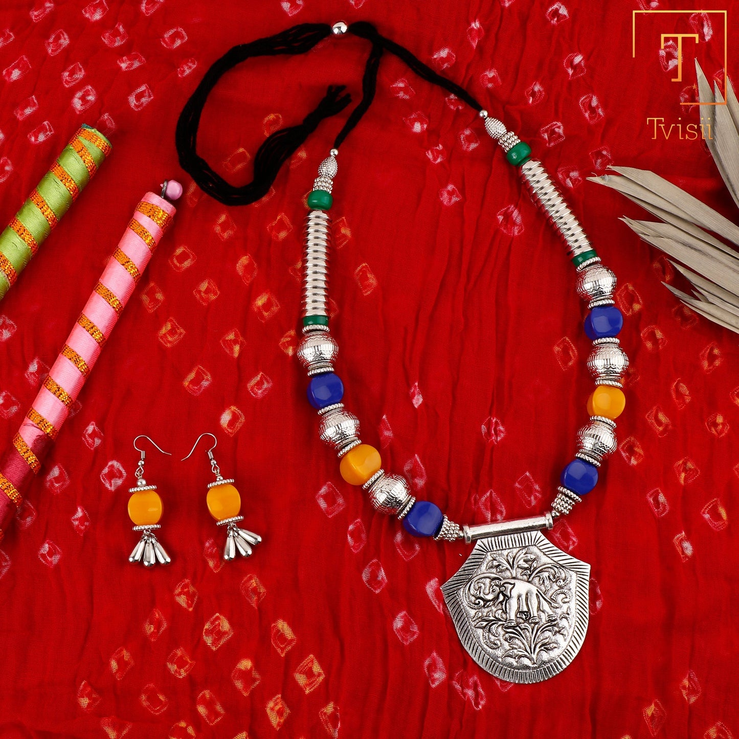 Sumitra- Oxidised Necklace Set