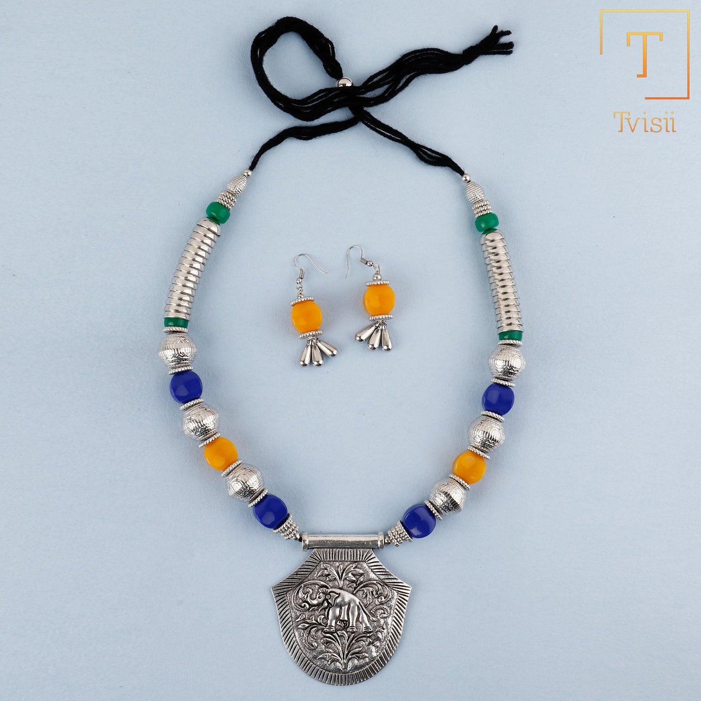 Sumitra- Oxidised Necklace Set