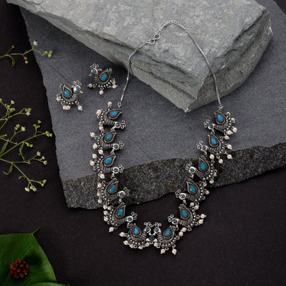 Shobhita – Silver-Toned Brass Necklace Set