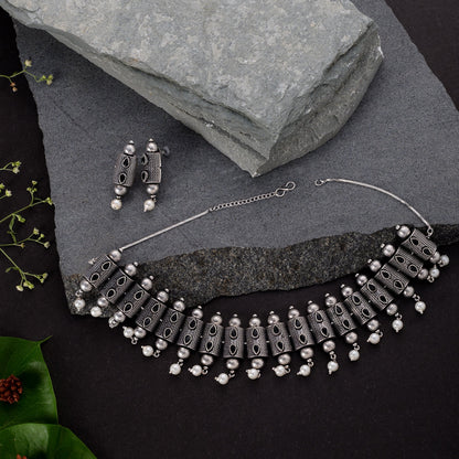 Surangana- Oxidised Necklace Set