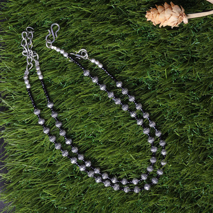 Shyamalika- Oxidised beaded anklet