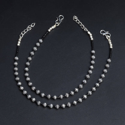Shyamalika- Oxidised beaded anklet