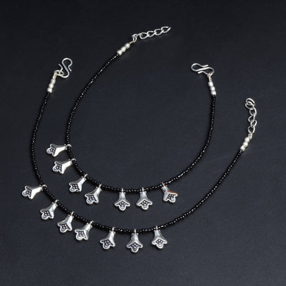 Noor- Oxidised beaded anklet