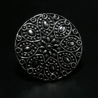 Nayika- Silver oxidised ring