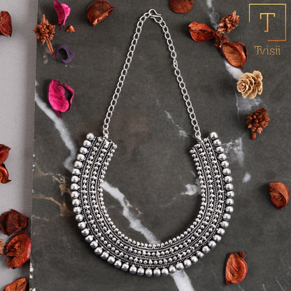 Prabhati- Oxidized Necklace
