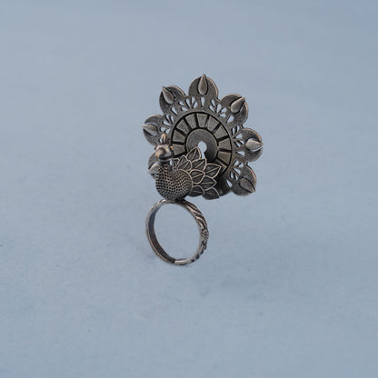 Neelraj- Silver oxidised ring