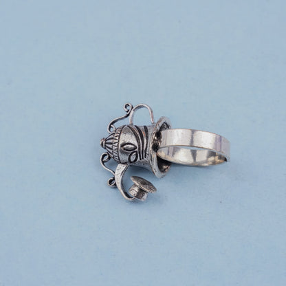 Prabhakar- Silver oxidised ring