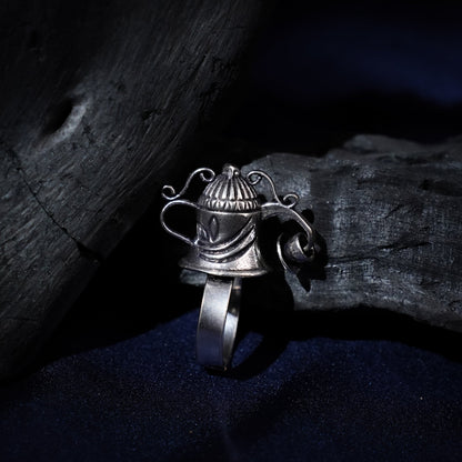 Prabhakar- Silver oxidised ring
