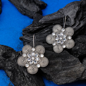 Floral Brass  Earrings