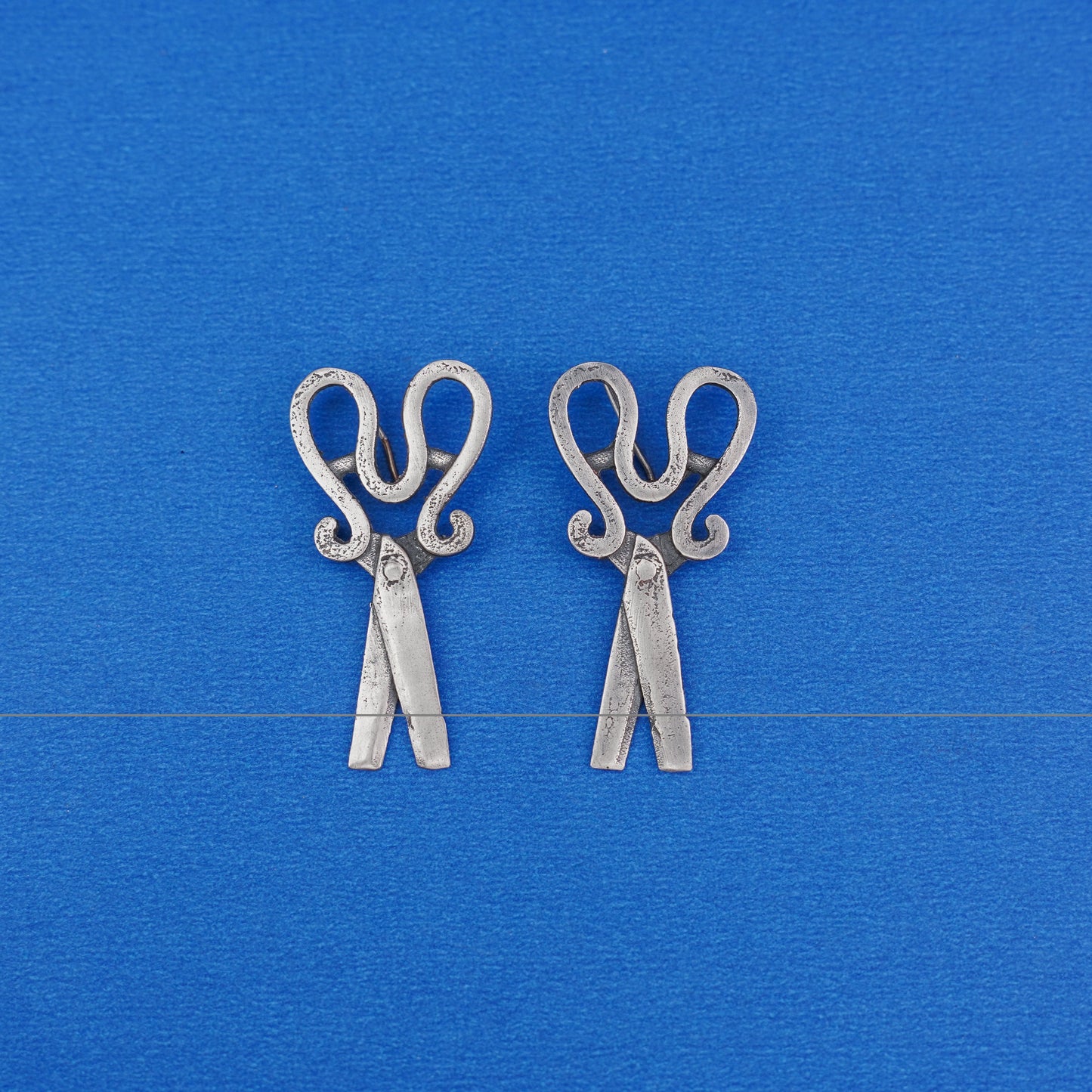 Katri- Silver Brass oxidised stud earrings