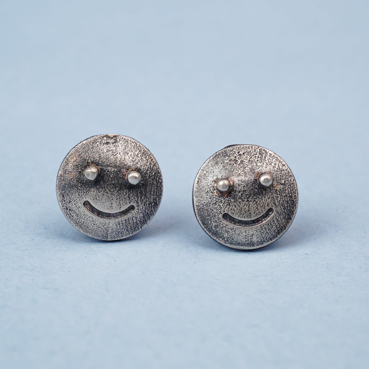Muskaan- Silver Brass oxidised stud earrings