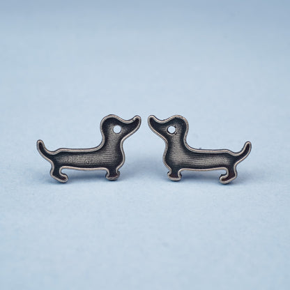 Bhola- Silver Brass oxidised stud earrings