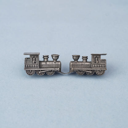 Rail- Silver Brass oxidised stud earrings