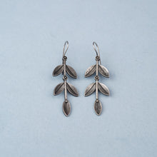 Leaf Stem Oxidised Earrings