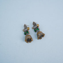 Dual toned Antique polish Brass Danglers