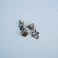 Dual toned Antique polish Brass Danglers