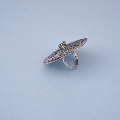 Chhavi- Silver oxidised ring