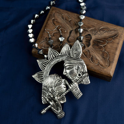 Shraddha- Radha-Krishna Brass Neckpiece Set