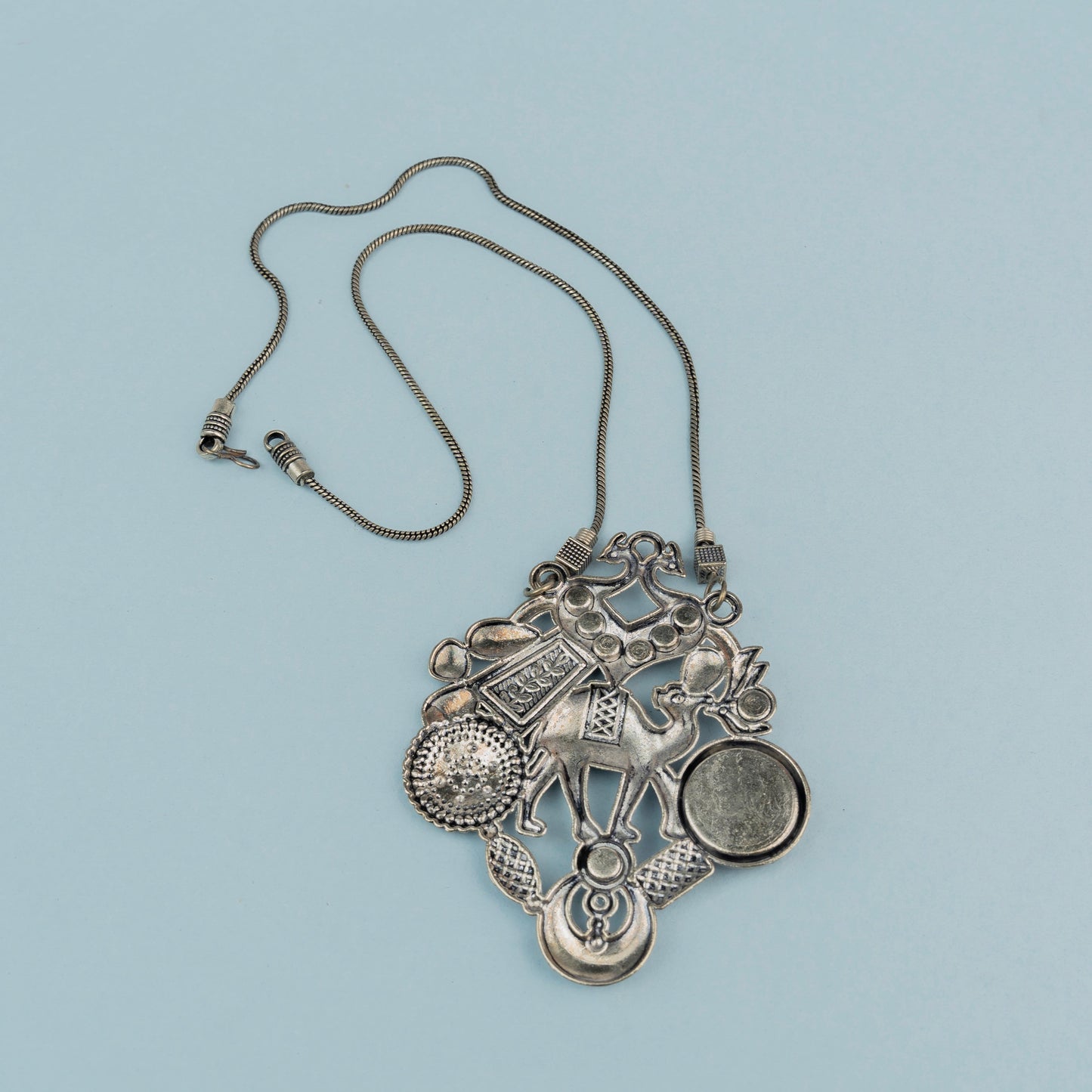 Maitri- Rajasthani Oxidised Neckpiece(Red)