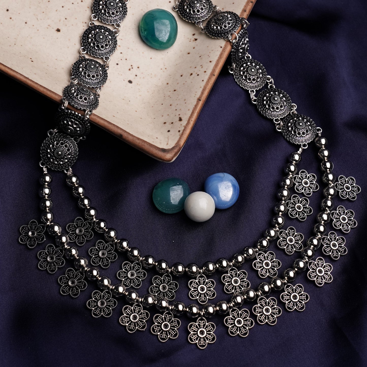 Ratnaval- Long Brass Neckpiece