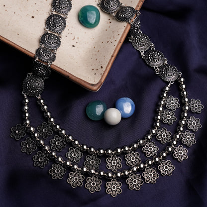 Ratnaval- Long Brass Neckpiece