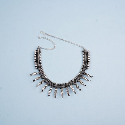 Shyamalika- Brass Oxidised Necklace