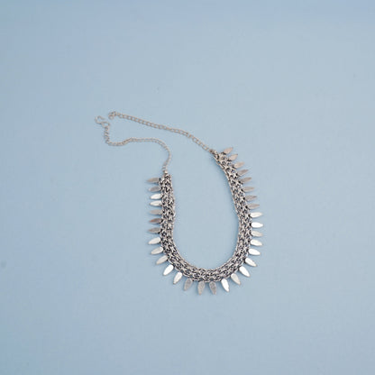 Manihar- Brass Oxidised Necklace