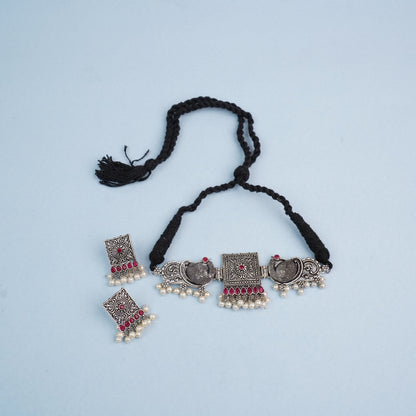 Shubhrangi – Oxidised Brass Necklace Set