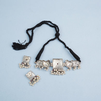 Shubhrangi – Oxidised Brass Necklace Set