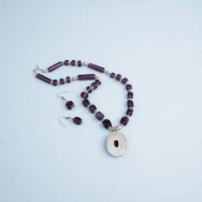 Tanirik- Stone-Studded Long Necpiece Set
