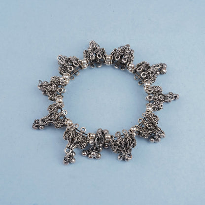 Jhilmil- Oxidised brass bracelet.