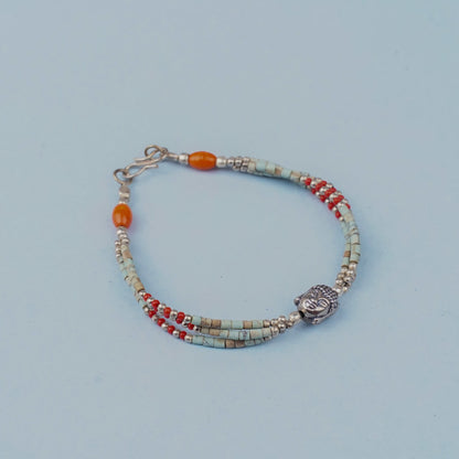 Manjari- Oxidised beaded bracelet