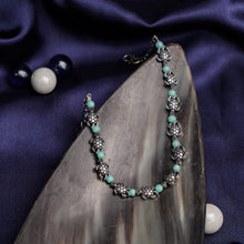 Blue Beads studded Tortoise Charm Bracelet
