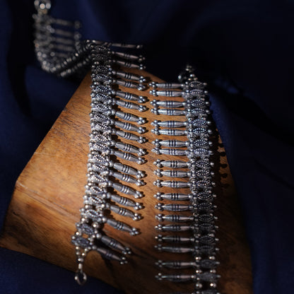 Ruprekha Payal- Silver oxidised Anklet