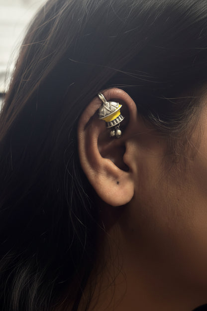 Shubhangi- Silver Oxidised stud earrings